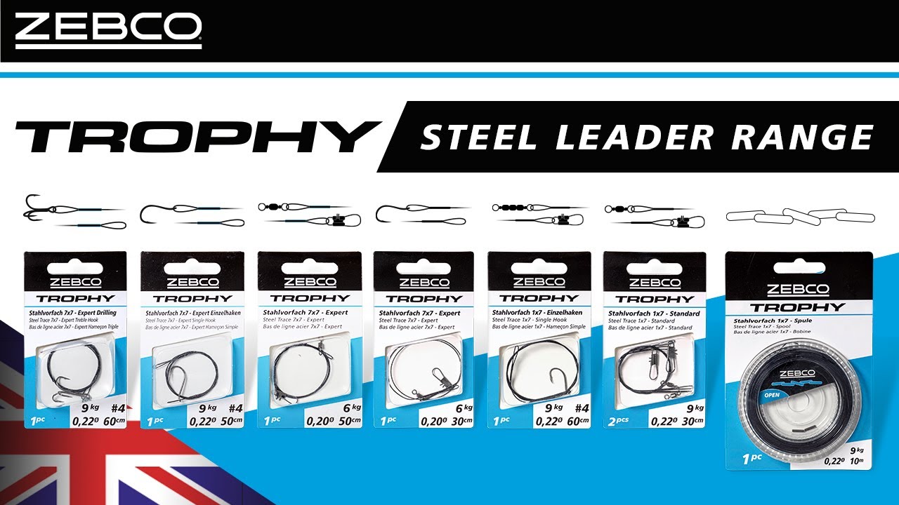 Zebco Trophy STEEL LEADER RANGE - PIKE FISHING MUST HAVE