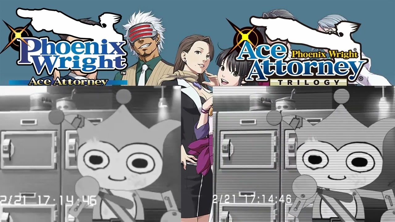 Blue Badger Camera Footage -|Ace Attorney Trilogy Vs. Original| Phoenix Wright: Ace Attorney
