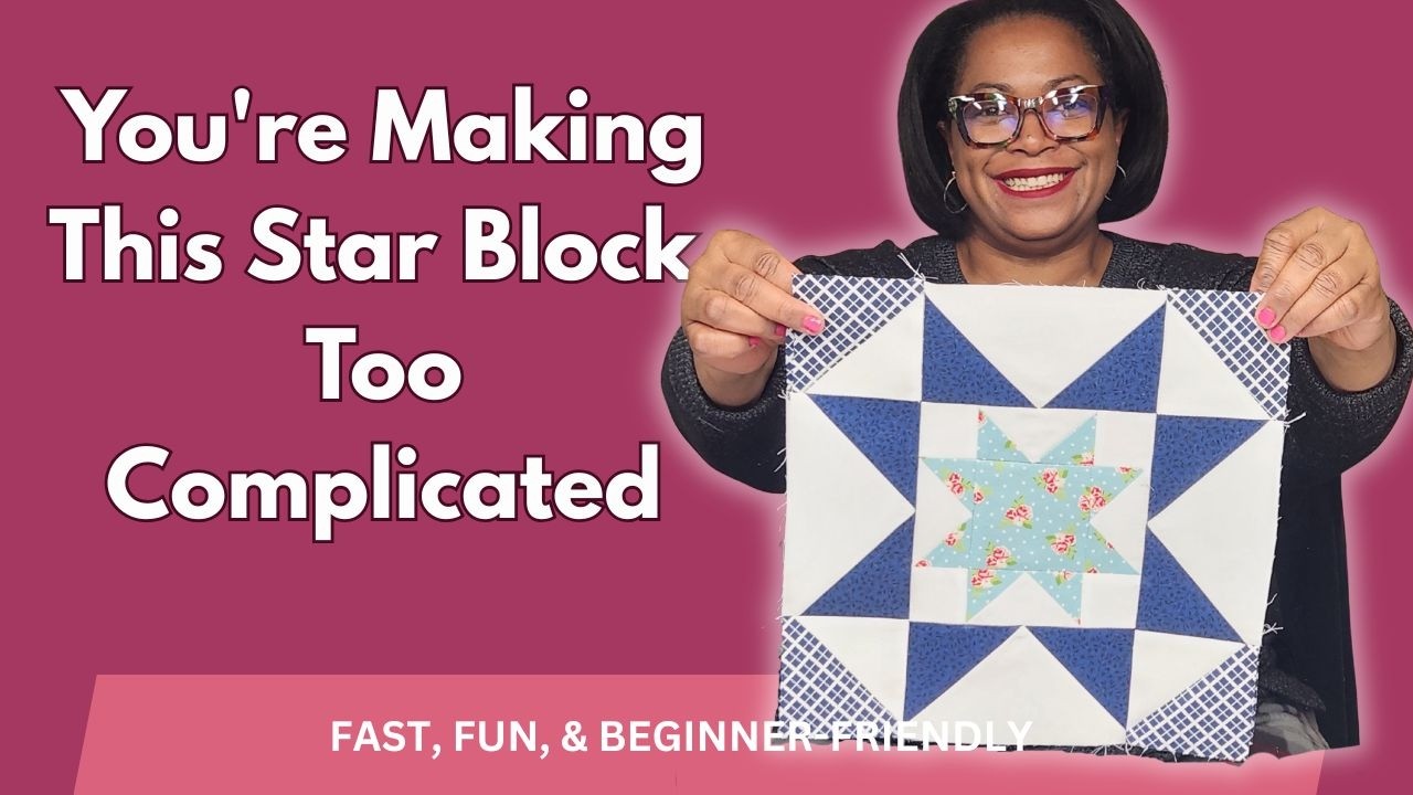Flying Geese & Half Square Triangles | Double Sawtooth Star Quilt Block