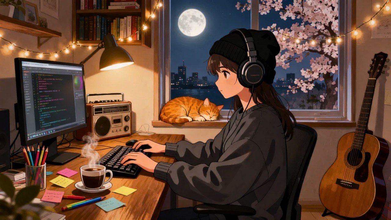 24/7 Lofi Study Music 📚 Chill Beats to Study, Work & Relax 🌷 Cozy Spring Study Vibes