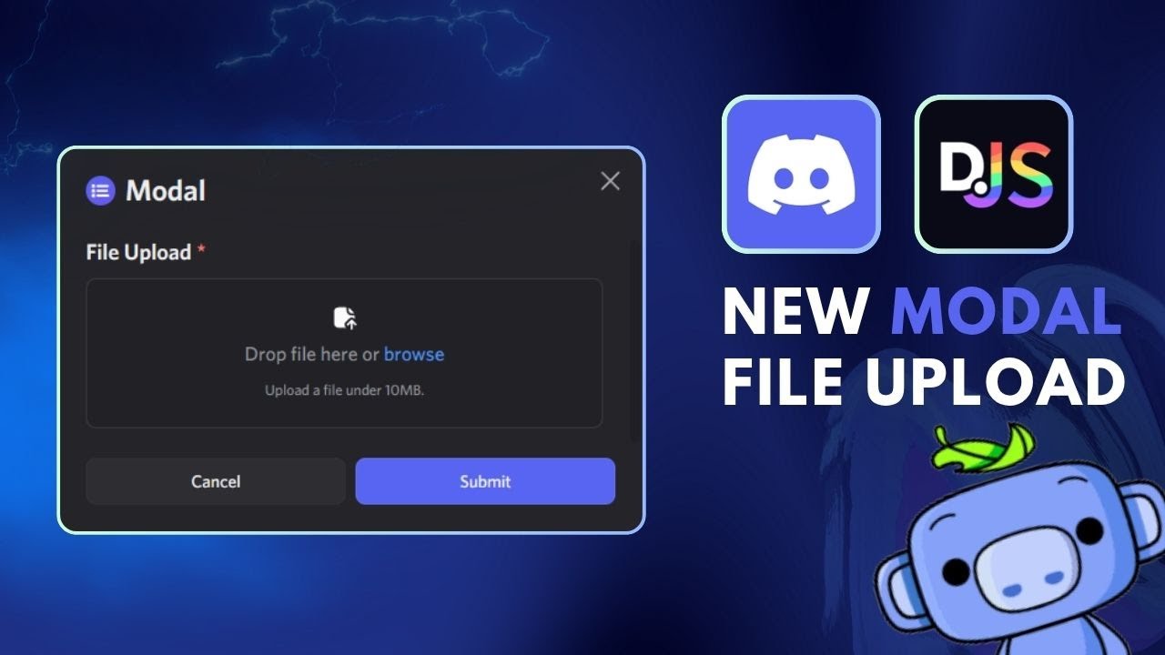Учебное руководство по загрузке файлов в Discord.js | Легкое перетаскивание файлов