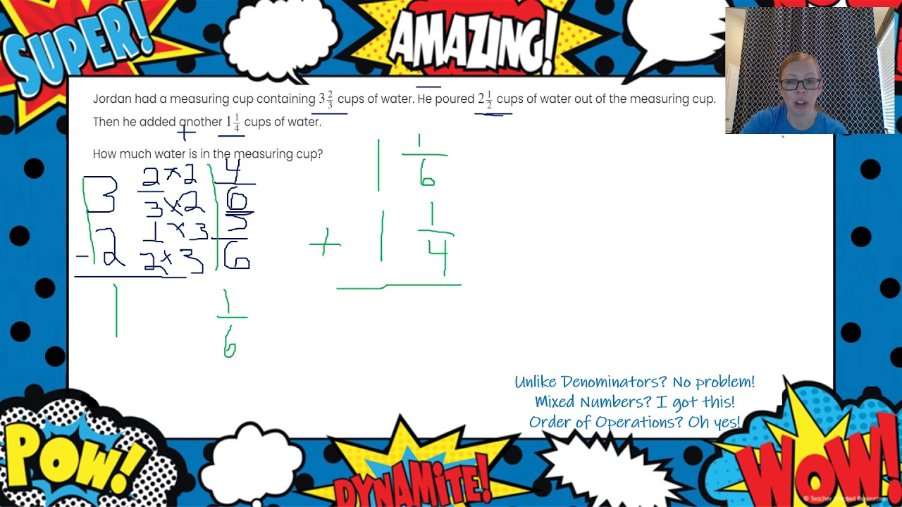 Multi Step Mixed Number Word Problems
