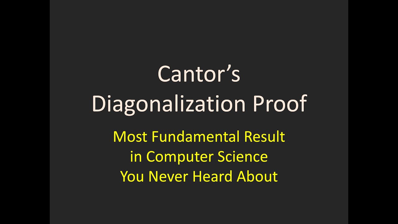 Cantor's Diagonalization Argument - The Biggest Result in CS That You Never Heard Of