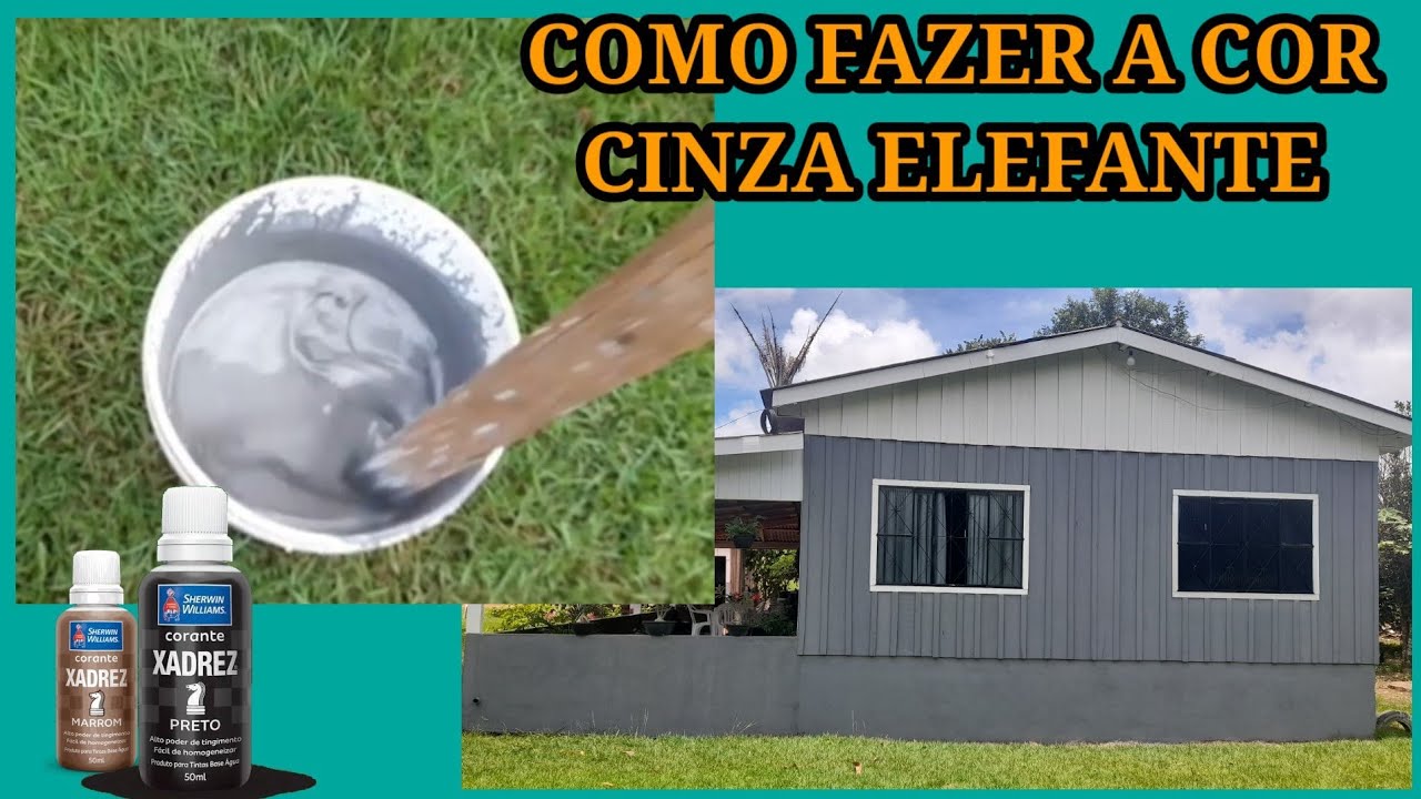 Como fazer a tinta da cor cinza elefante. faça você mesmo #pintura