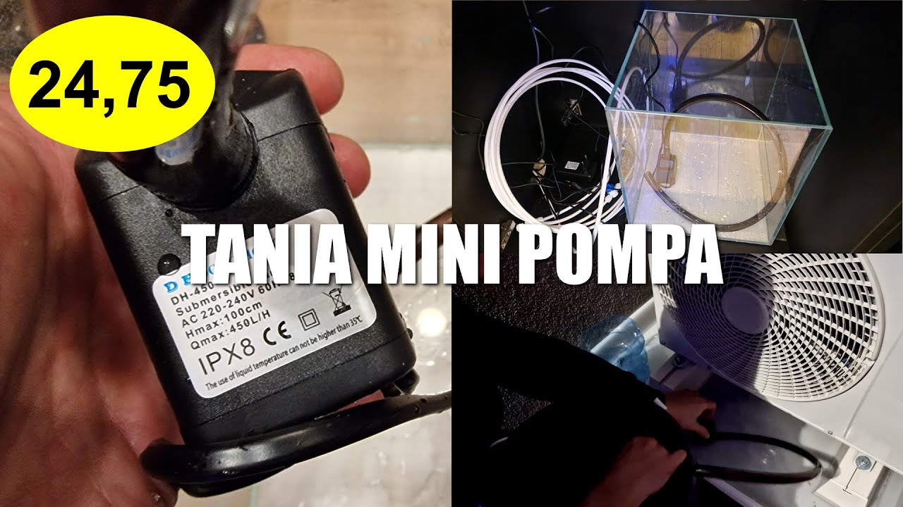 Tania wielofunkcyjna pompka 450l/h 8W Unboxing & Test