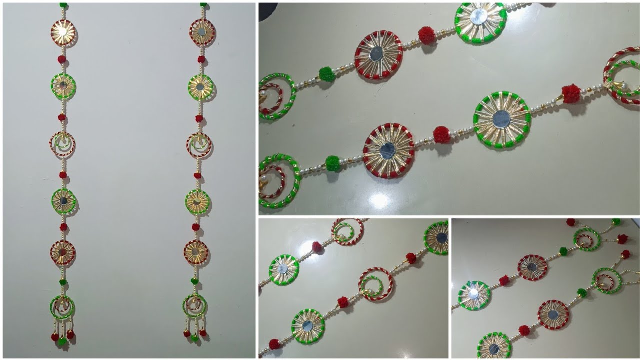 wool Wall hanging making for Diwali decoration.wall hanging craft ideas.easy home decor 