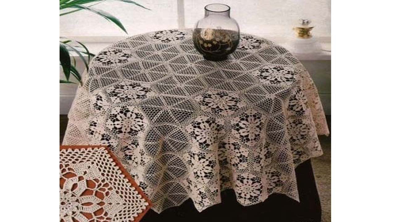 СКАТЕРТЬ КРЮЧКОМ ИЗ МОТИВОВ ДВУХ ВИДОВ. ЧАСТЬ 2
