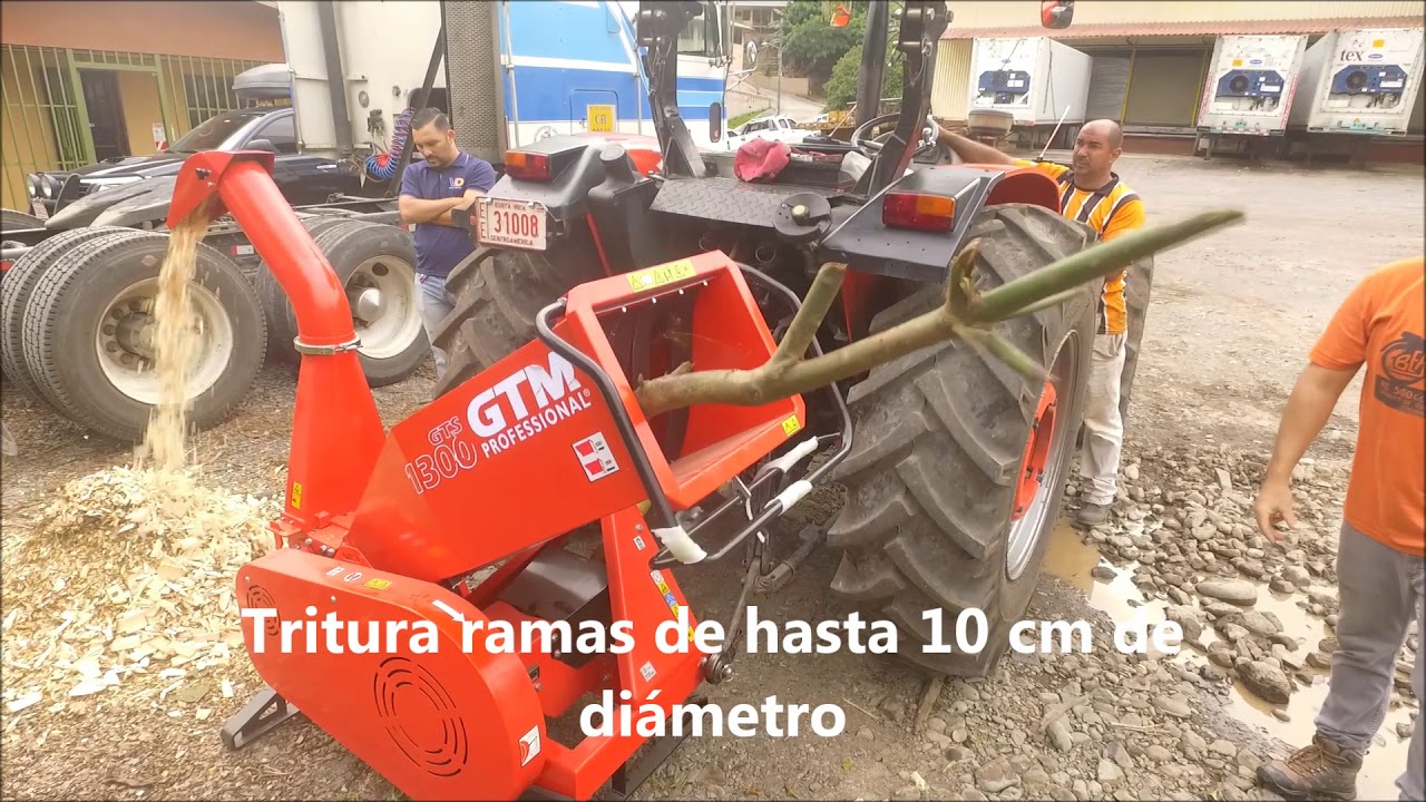 Video Trituradora GTS1300PTO con Toma de Fuerza para acoplar Tractores Cat1 y Cat2