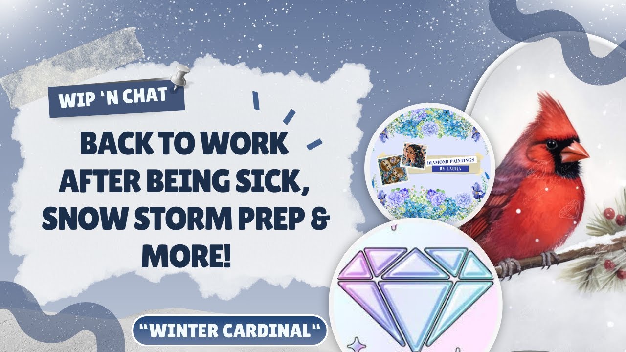 WIP 'n Chat || Back to Work, Prepping for a Snow Storm, Diamond Painting Plans and Being Honest
