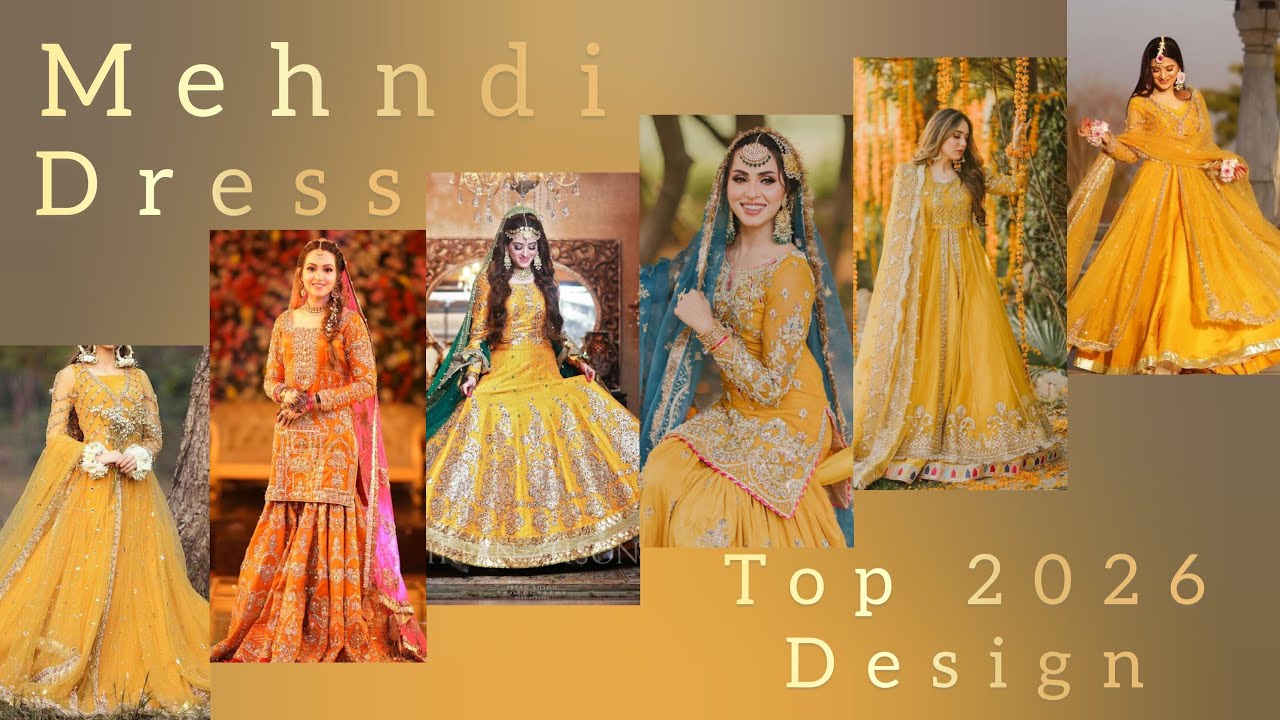 Mehndi dresses for bridal top trending design