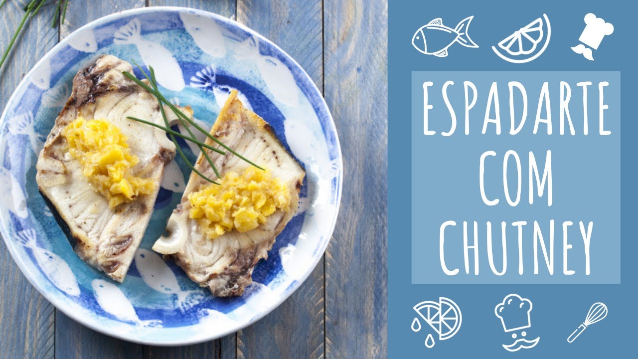 Espadarte com chutney de abacaxi -  TeleCulin&aacute;ria