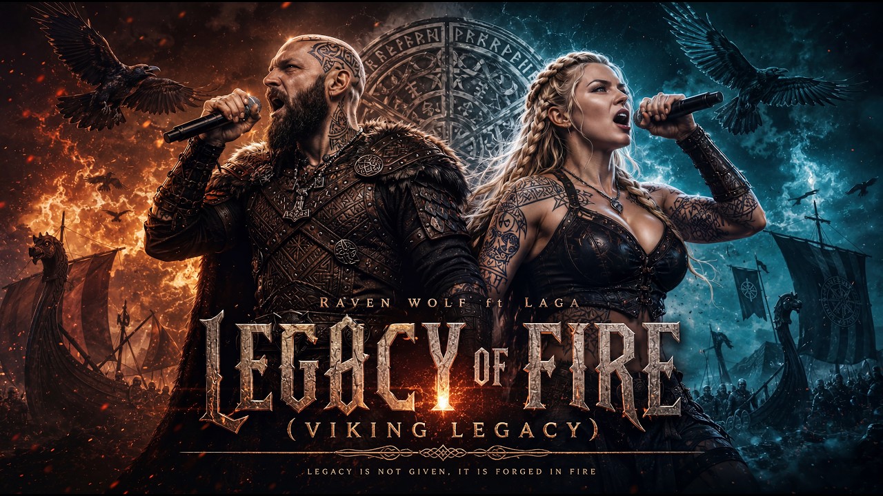 Raven Wolf ft. Laga - LEGACY OF FIRE (VIKING LEGACY)🔥| Epic Viking Rap | Viking Song (Lyric Video)