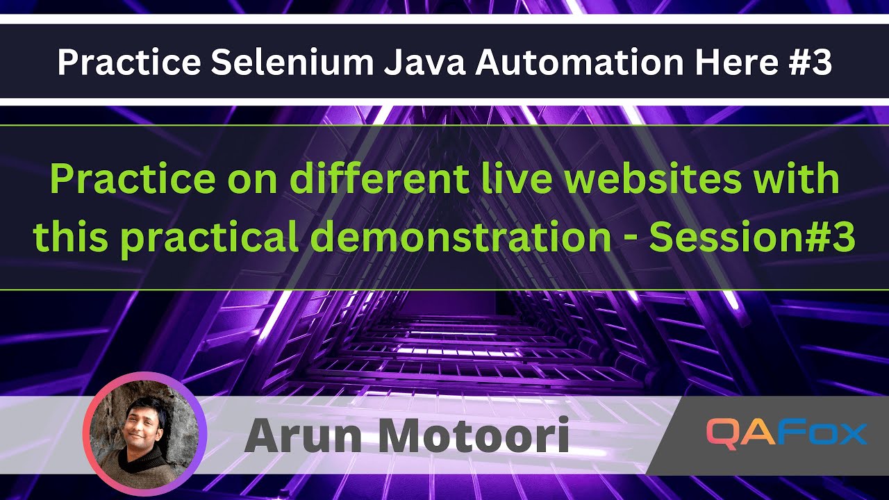 Selenium Java Automation - Practical Demonstration series on different websites - Part 3