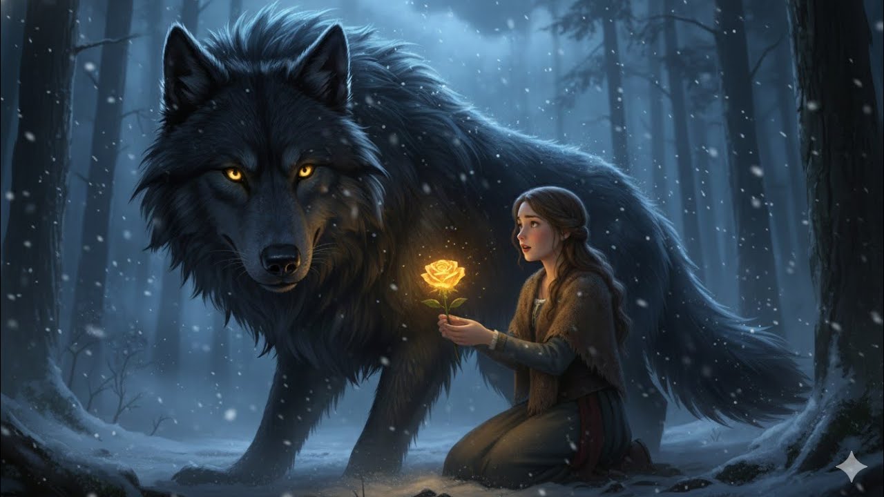 Le Sacrifice d'Élise : La Rose d'Or et le Loup Noir | Film d'Animation