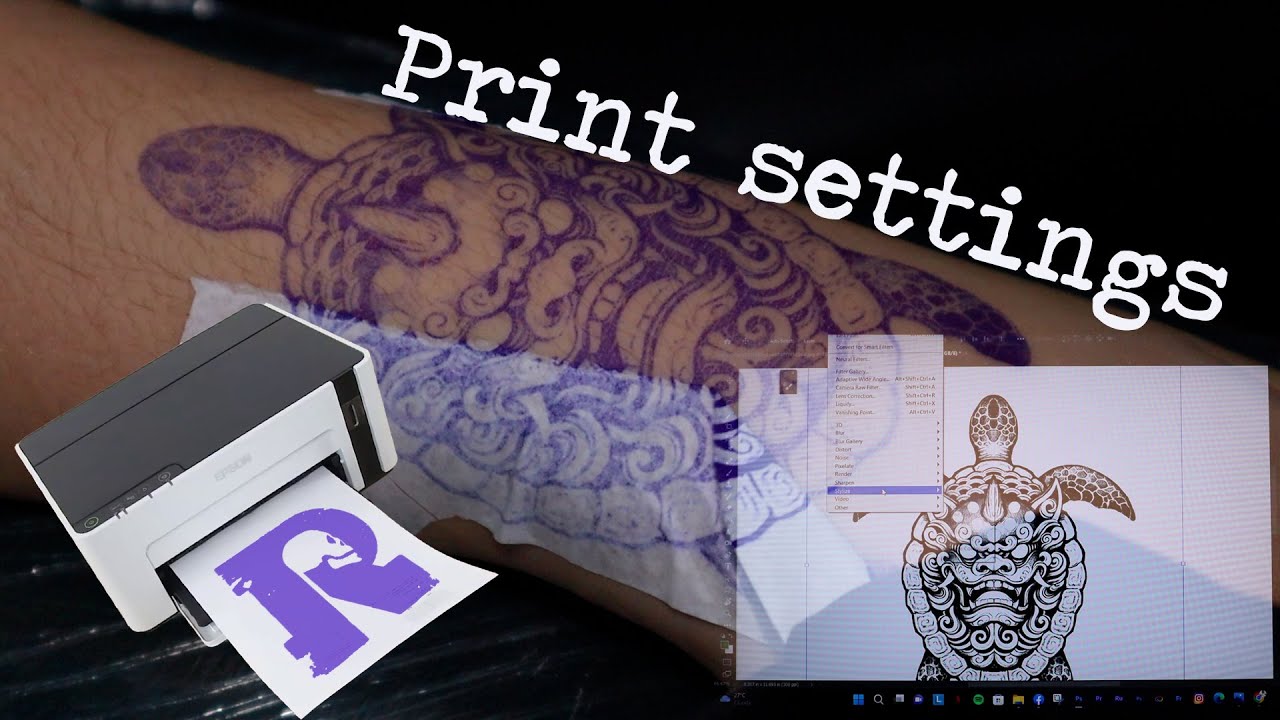 Epson M1120 Tattoo Stencil Printer Update (PRINTER SETTINGS AND HOW TO STICK)