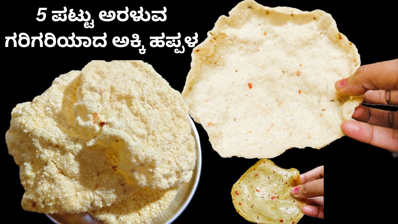ಹಿಟ್ಟು ಬೇಡ ರುಬ್ಬೋದು ಬೇಡ ಲಟ್ಟಿಸೋದು ಬೇಡ ಜನರು ಬೇಡ ಒಬ್ಬರೇ ಮಾಡಿ 5 ಪಟ್ಟು ಅರಳುವ ಅಕ್ಕಿ ಹಪ್ಪಳ  |