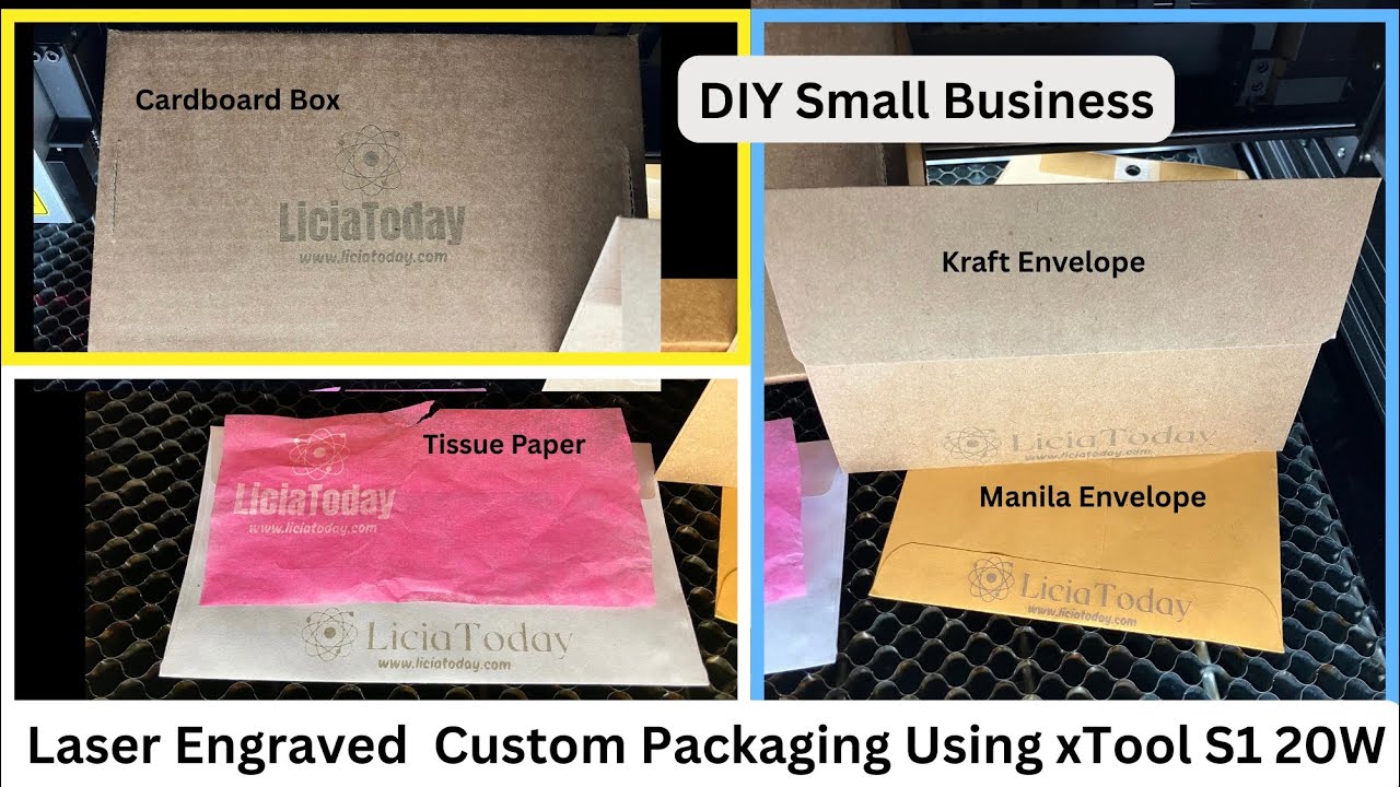 Laser Engraved Custom Packaging for Small Business using xTool S1 20W