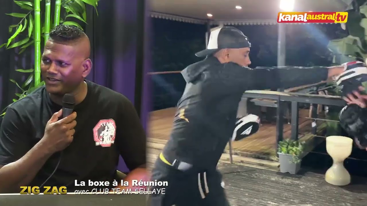 La Boxa à la Réunion avec le club TEAM SELLAYE, chez KANAL AUSTRAL.TV
