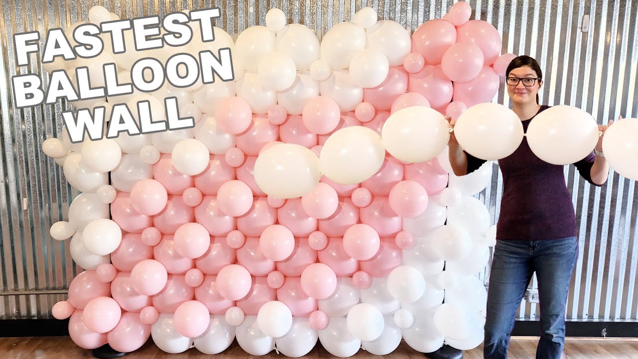 Самая быстрая постройка стены из воздушных шаров | Quick Link Balloon Wall