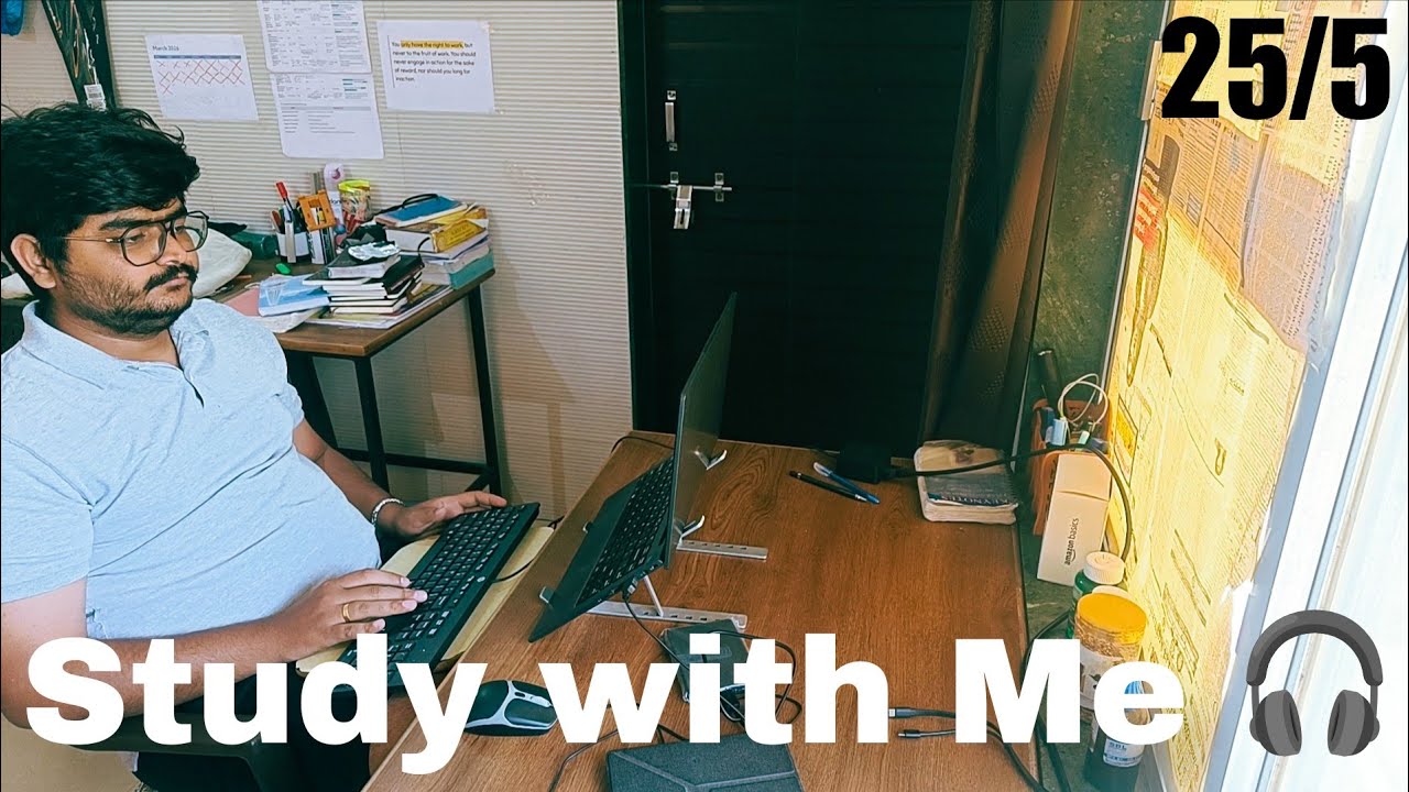 25/5 - Study With Me #2 — Real Talk: When Focus Just Doesn't Show Up | 2h Pomodoro Session