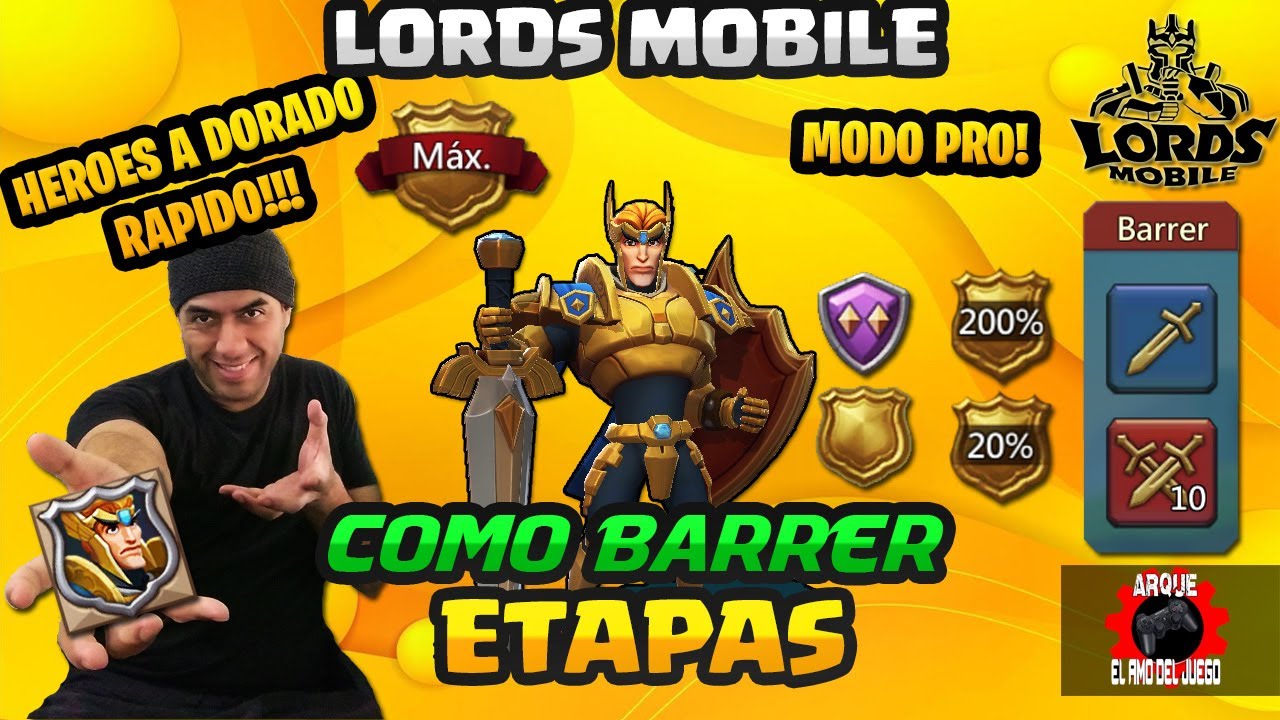 HEROES A DORADO BARRER ETAPAS LORDS MOBILE 😲🔓⁉️✅