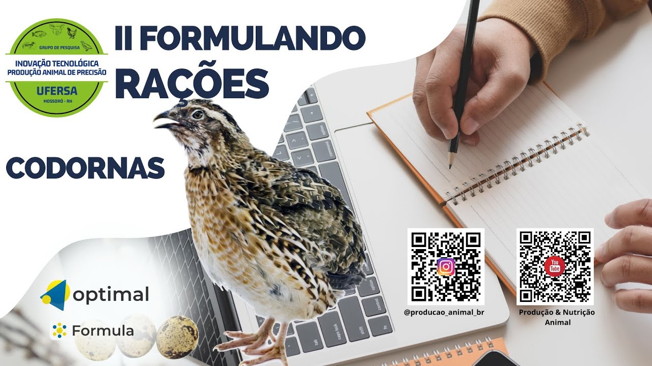 Formulando Rações II | Rações para Codornas de Corte e Postura