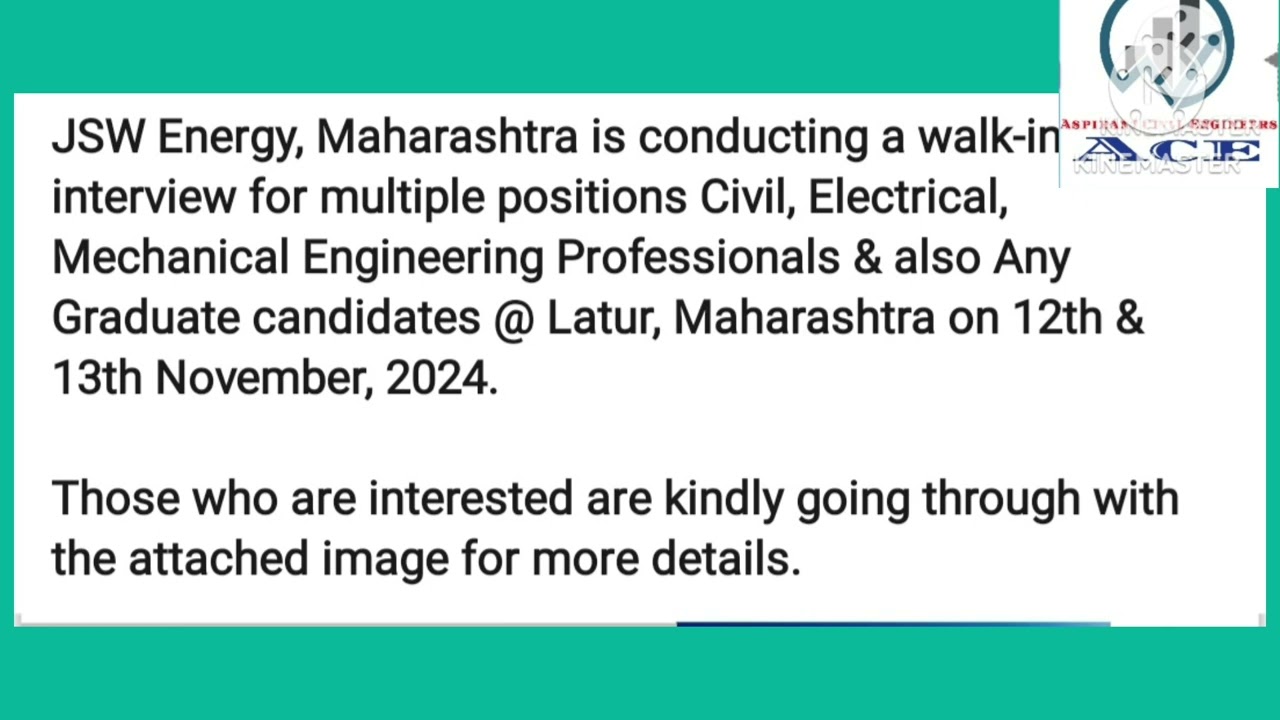 Civil engineering jobs |Walk in interview |Maharashtra