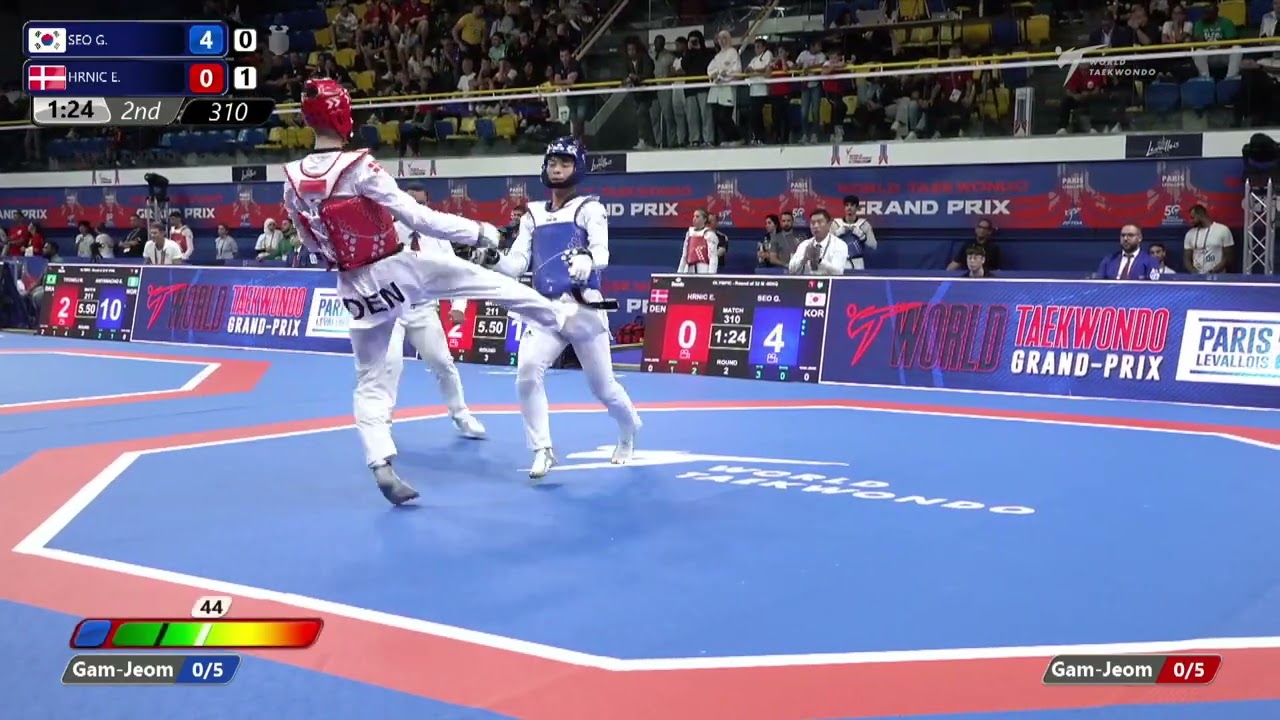 310 Round of 32 MEN M  80KG KOR SEO G  DEN HRNIC E