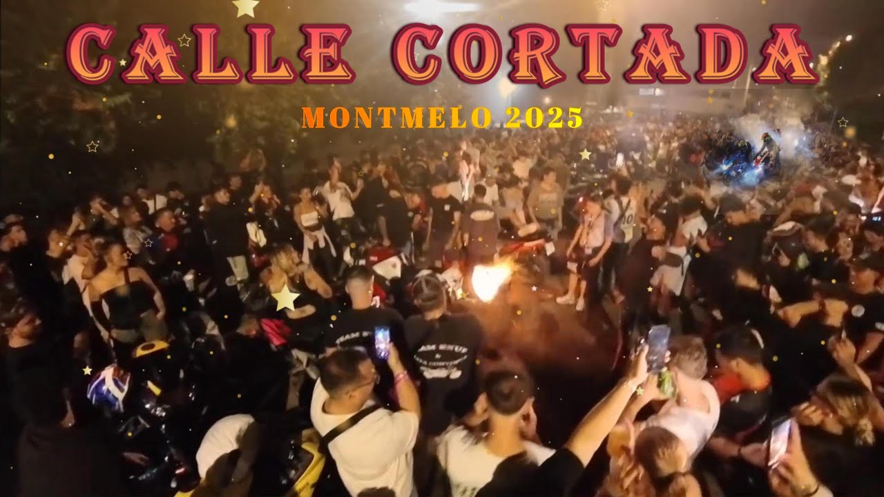 ¡La fiesta se vive aquí!🎉 Noche en la calle cortada de Montmeló.🔥🏍️