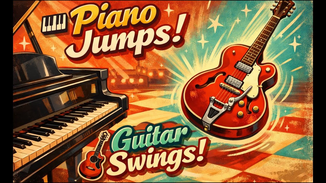 Piano Jumps, Guitar Swings – Happy Rockabilly Instrumental Dance Mix (1950s Vibes)