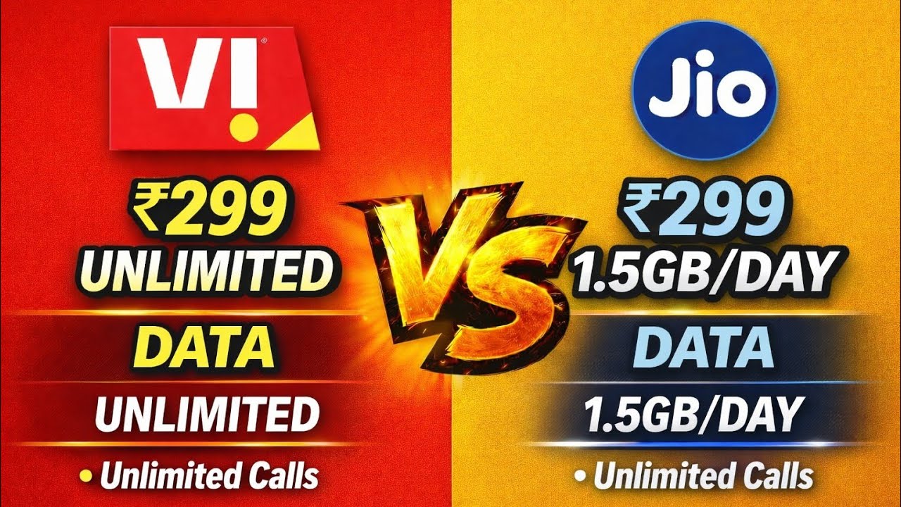 Jio vs Vi ₹299 Plan Comparison | Don't Recharge Before Watching!