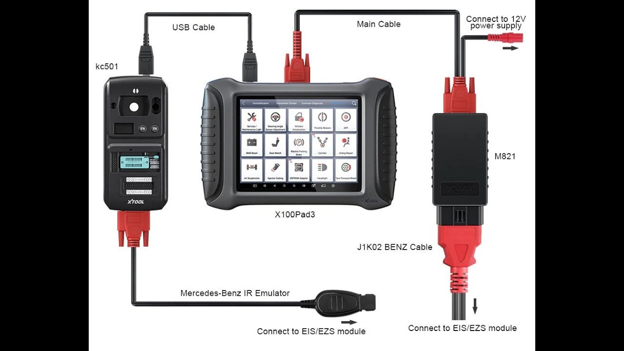 XTOOL IP900 ИЗГОТОВЛЕНИЕ КЛЮЧА MERCEDES BENZ (ВСЕ КЛЮЧИ УТЕРЯНЫ)