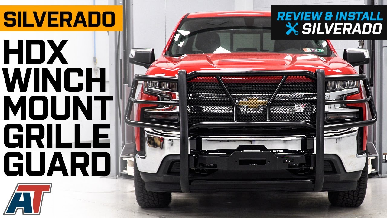 2019-2021 Silverado 1500 HDX Winch Mount Grille Guard; Black Review & Install