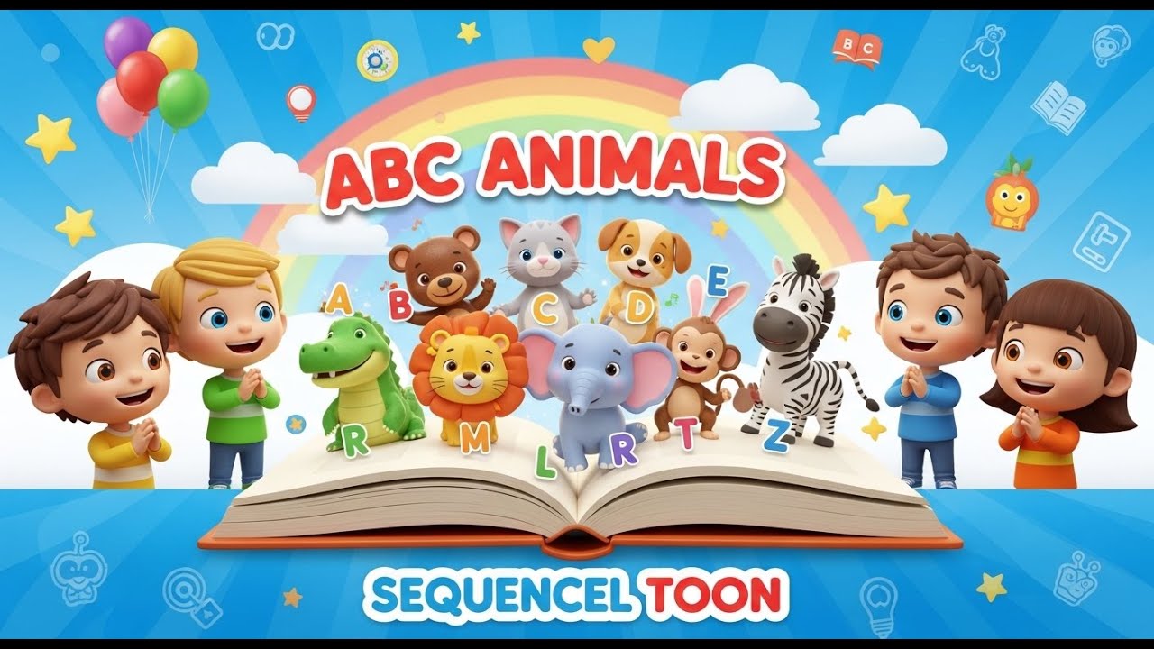 ABC Animals Song |  A to Z Animals for Kids | ABC Animals Rhyme | SEQUENCE TOON