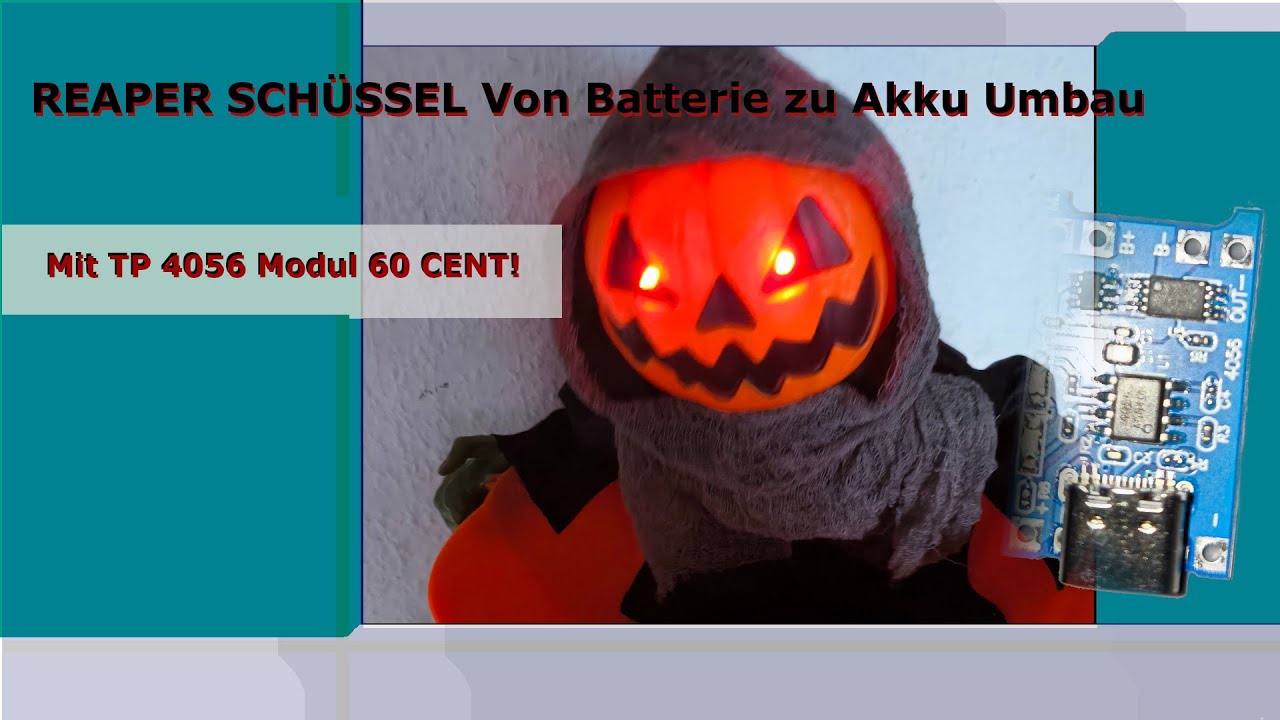 Action Halloween Kürbis Schüssel , Batterie Zu Akku Umbau.