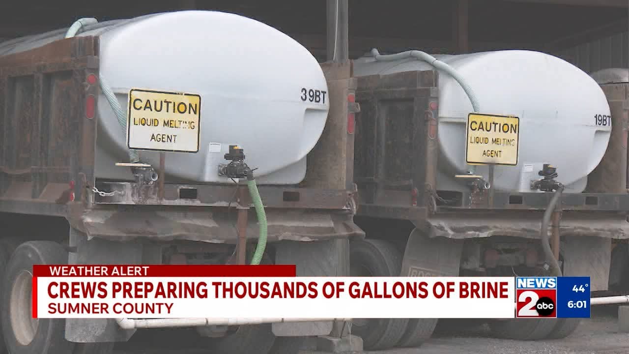 Sumner County, TN crews preparing thousands of gallons of brine