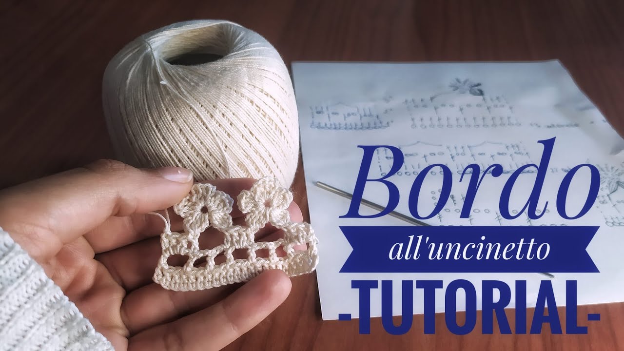 Bordo all'uncinetto - fiori - tutorial - primavera -