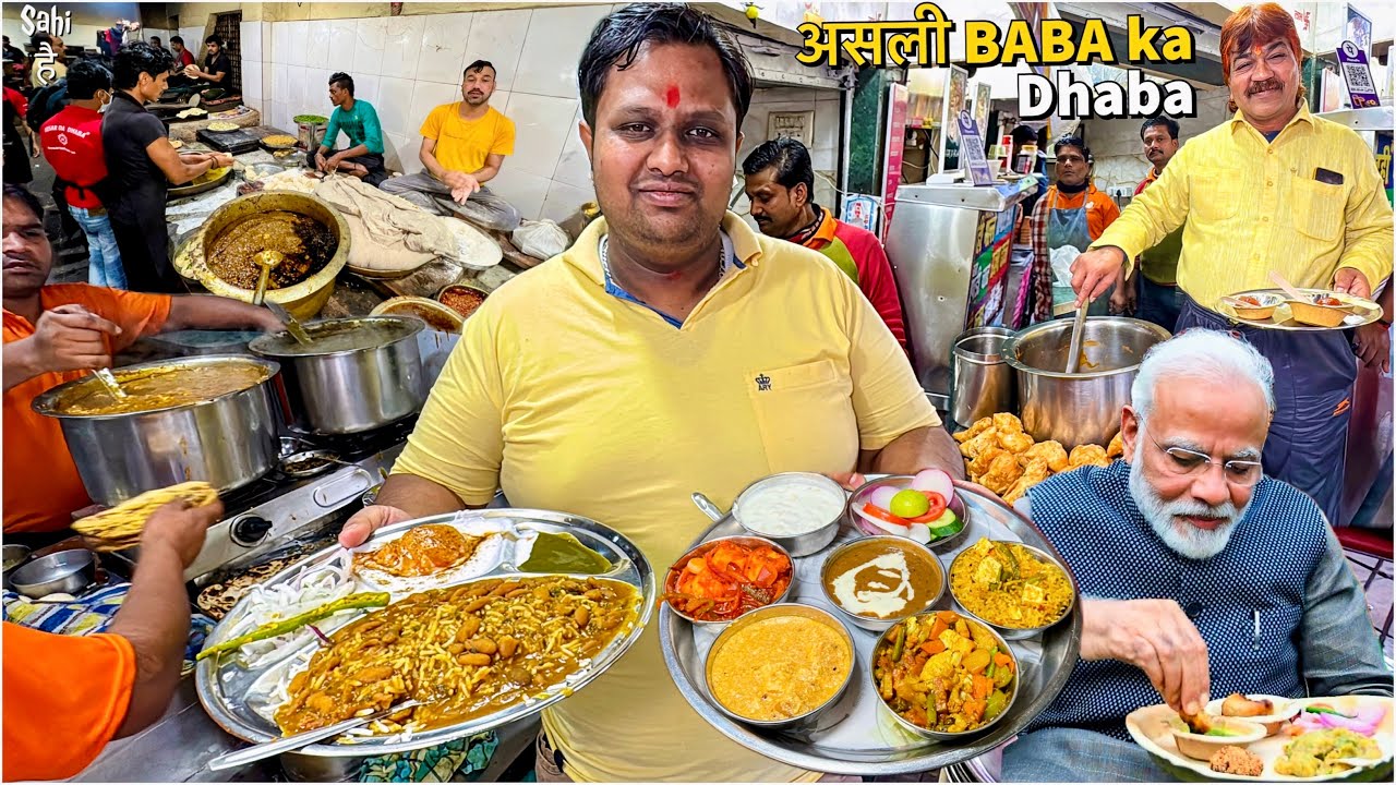 Delhi's No.1 Politician Lunch Thali | Baba Da Dhaba | Delhi Street Food India