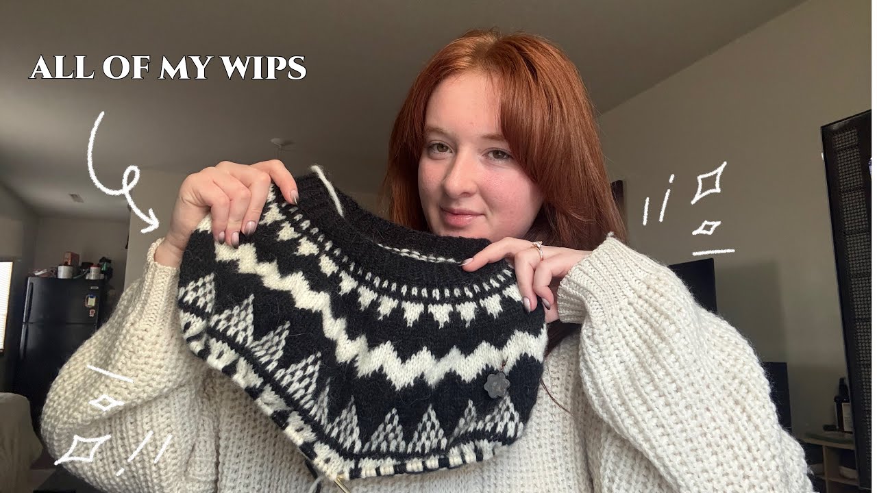 I’m back! Here’s all of my WIPS // Knitting Podcast No. 33