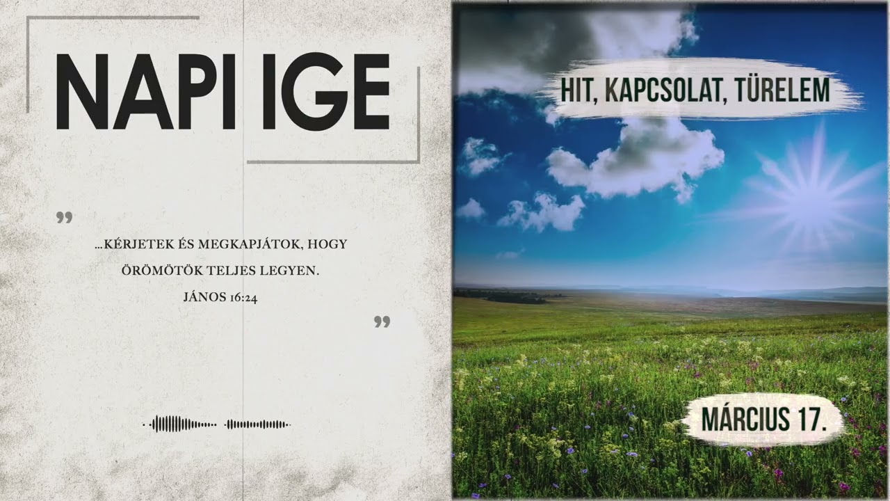 Napi IGE | Hit, kapcsolat, türelem | 2026.03.17