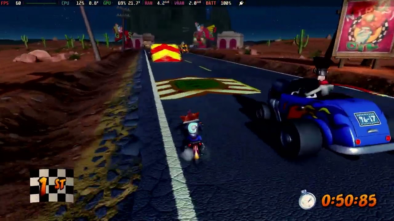 Crash 3 - Road Crash 1:18.76 - Beating TooneySA & WumpaLewis