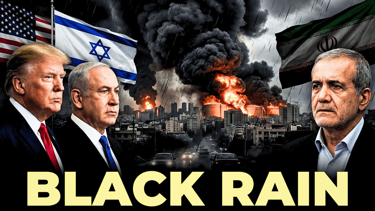 Israel Strikes Tehran OIL DEPOTS — Black Rain Falls on 10 Million; I Can't Believe It, The Rain is B
