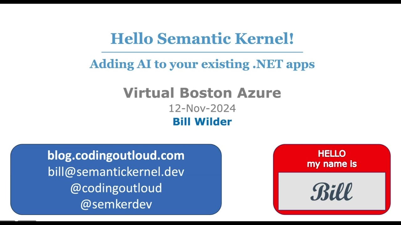 Add Gen AI to your existing .NET apps with Semantic Kernel & Azure SQL