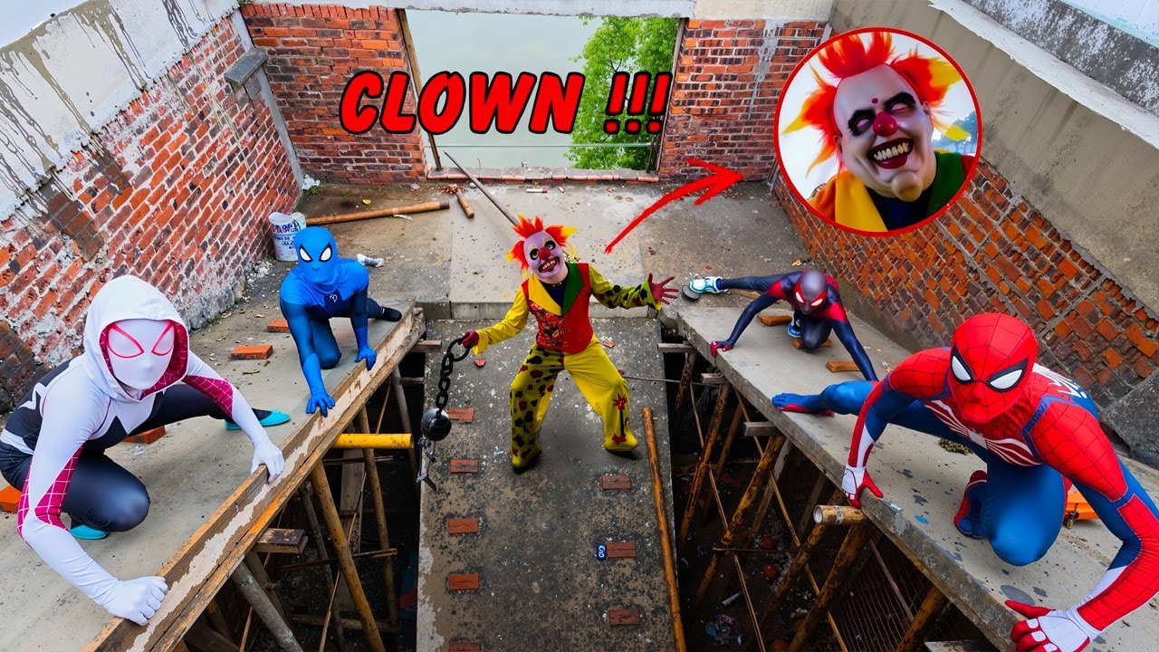 Bros 3 Spider-Man Meets PENNYWISE in Bi-A Club and Abandoned Villa On The Hill ( Survival POV )