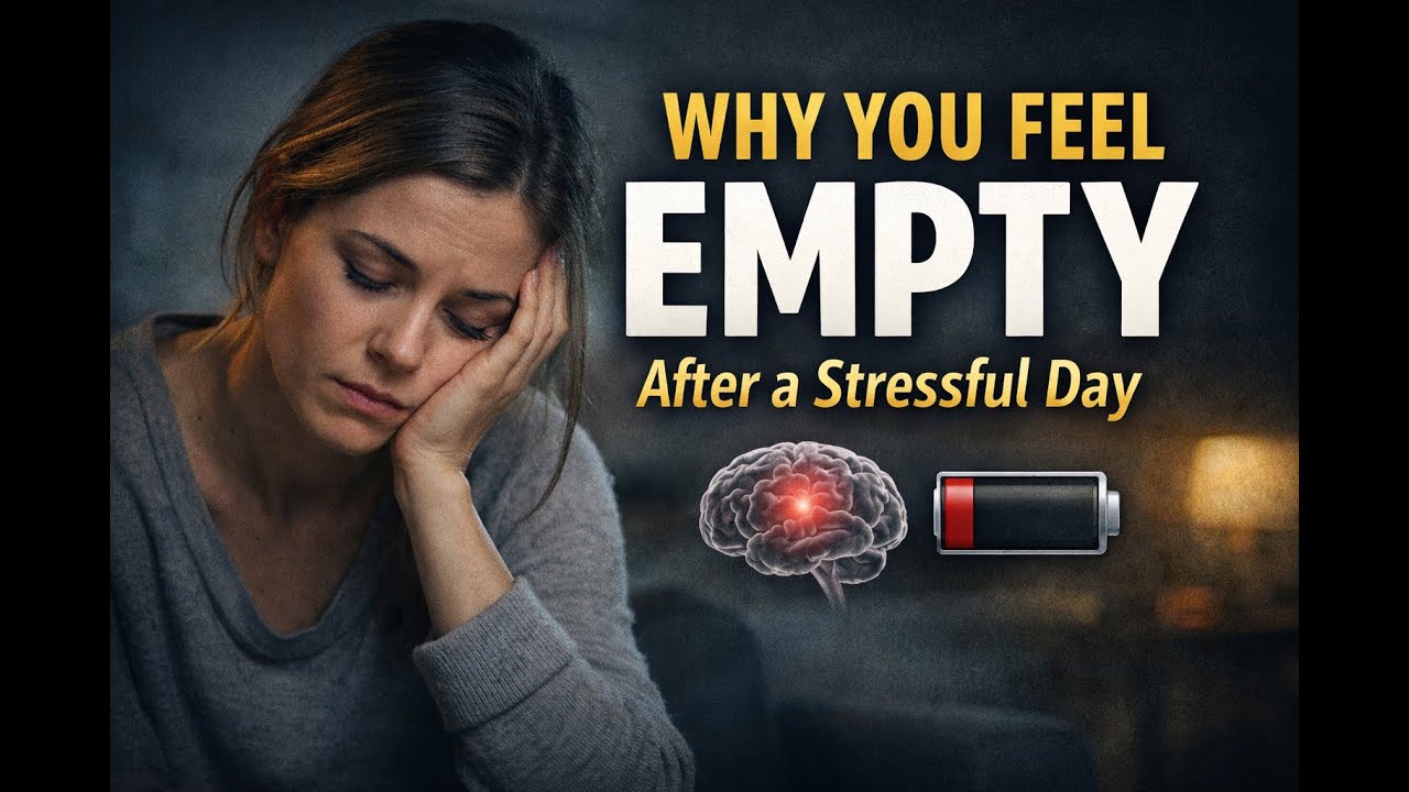 Why You Feel Empty After a Stressful Day—Psychology Explained (Science-Backed) #motivation #facts