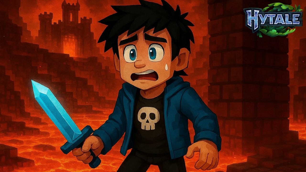 Explorei o bioma de lava - Hytale