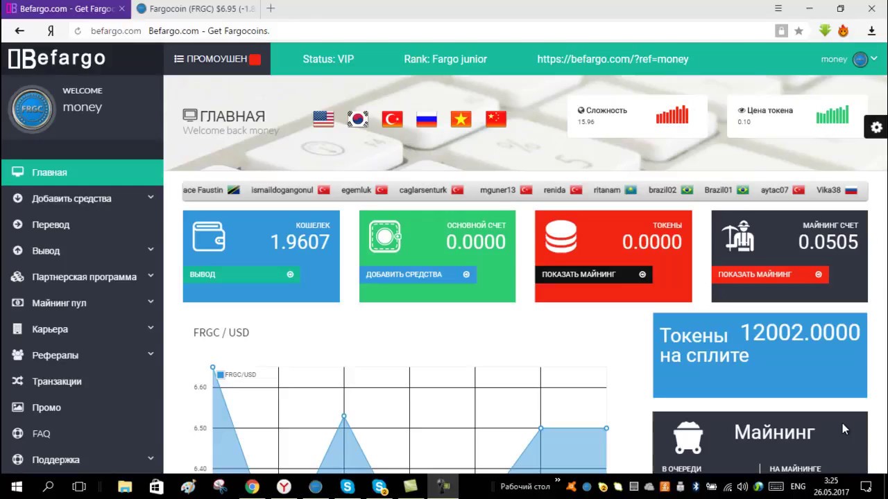 6  Fargocoin 21000$   доход за 7 дней