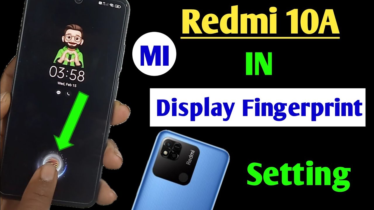 redmi 10a in display fingerprint setting / redmi 10a mein in display fingerprint lock Kaise lagaen