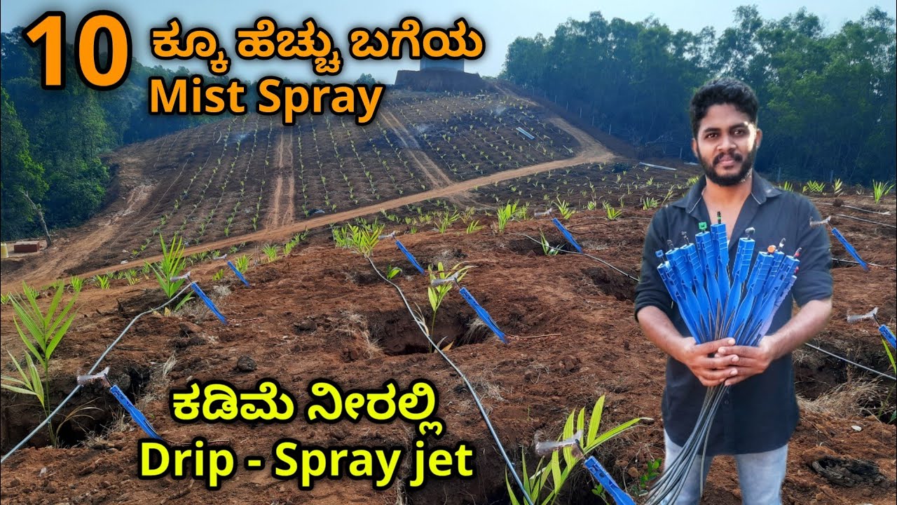 ಅಡಿಕೆ, ತೆಂಗಿನ ತೋಟಕ್ಕೆ Spray jet / Mini sprayer ಬಗ್ಗೆ ಸಂಪೂರ್ಣ ಮಾಹಿತಿ. ನೀರು ಕಡಿಮೆ ಸಾಕು.