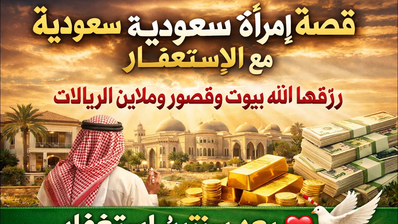 رزقها الله بيوت وقصور وملايين الريالات بعد سنتين إستغفار ، قصة إمرأة سعودية تبارك الله🕊️❤️